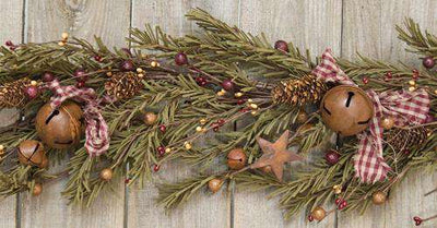 Rustic Holiday Pine Garland, 3 ft