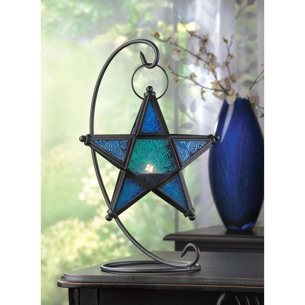 Sapphire Star Table Lantern - The Fox Decor