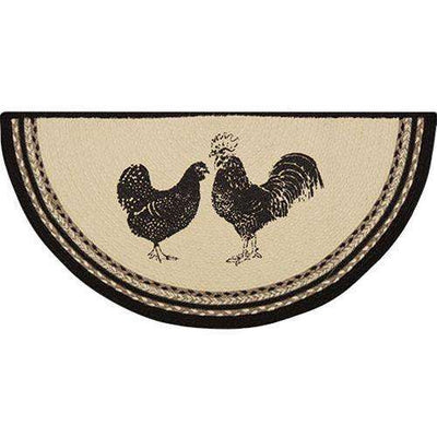Sawyer Mill Charcoal Poultry Jute Half Rug