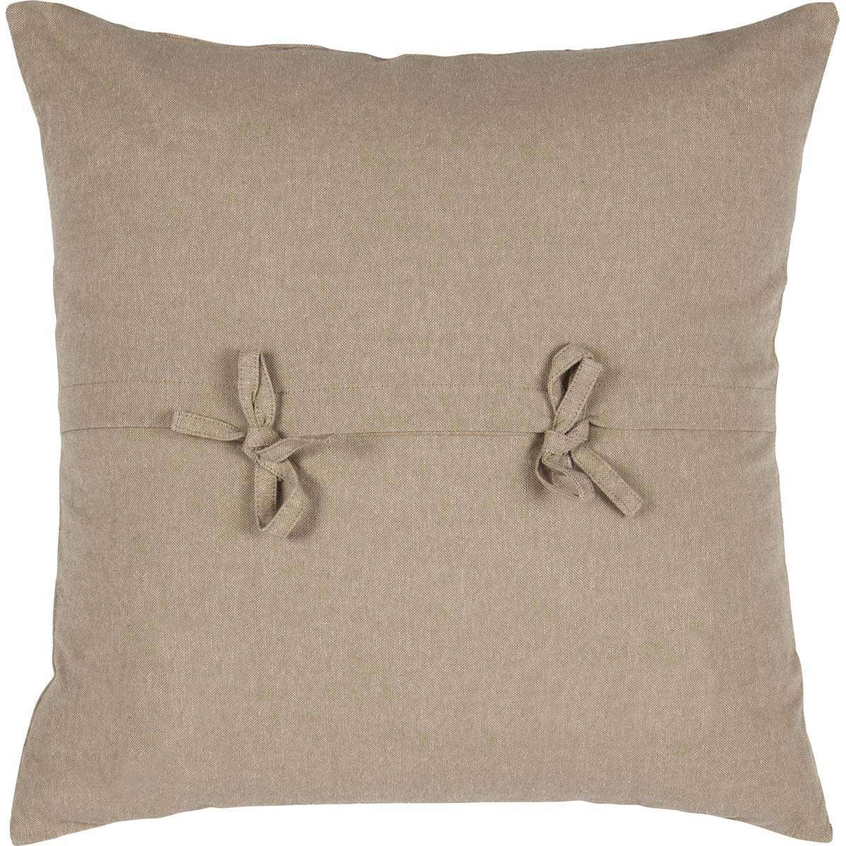 Sawyer Mill Charcoal Poultry Pillow 18" Khaki, Asphalt Pillows VHC Brands 