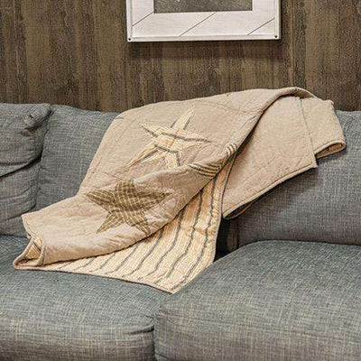 Sawyer Mill Star Charcoal Quilted Throw, 60