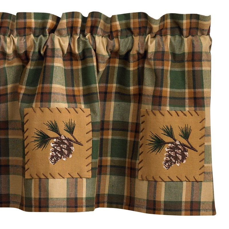 Scotch Pine Lined Patch Valance Park Designs