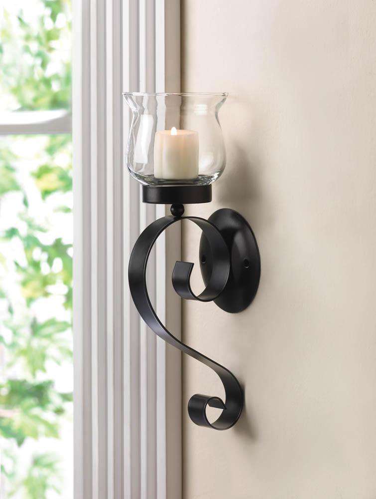 Scrolling Candle Wall Sconce Accent Plus 
