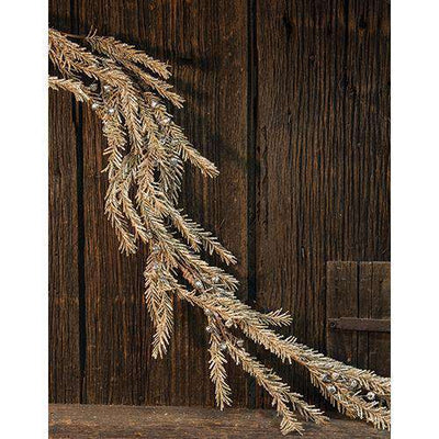 Silver Bell Glitter Pine Garland, 5ft