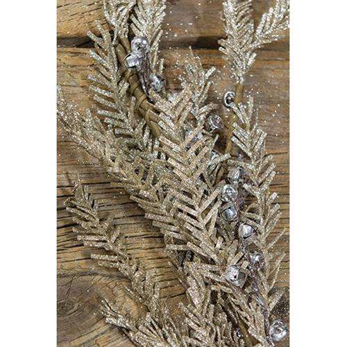 Silver Bell Glitter Pine Wreath Christmas CWI+ 