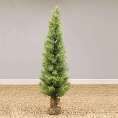 Skinny Pine Tree w/Burlap Base, 5ft
