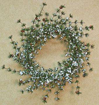 Snowy Brush Pine Wreath - 24