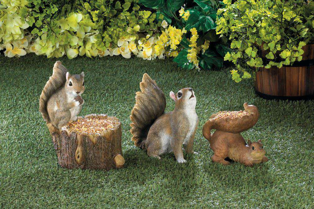 Squirrel Tree Trunk Bird Feeder koehler home decor 