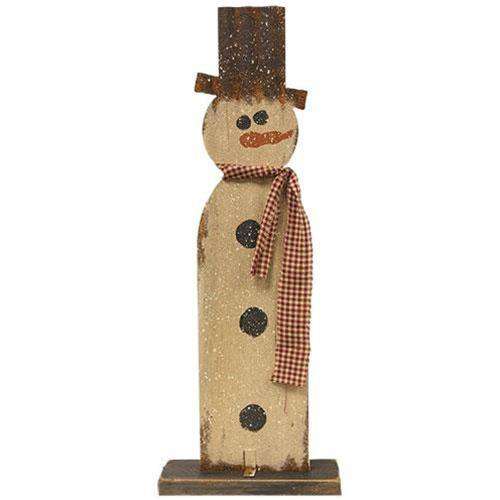 Standing Corrugated Metal Snowman Tabletop & Decor CWI+ 