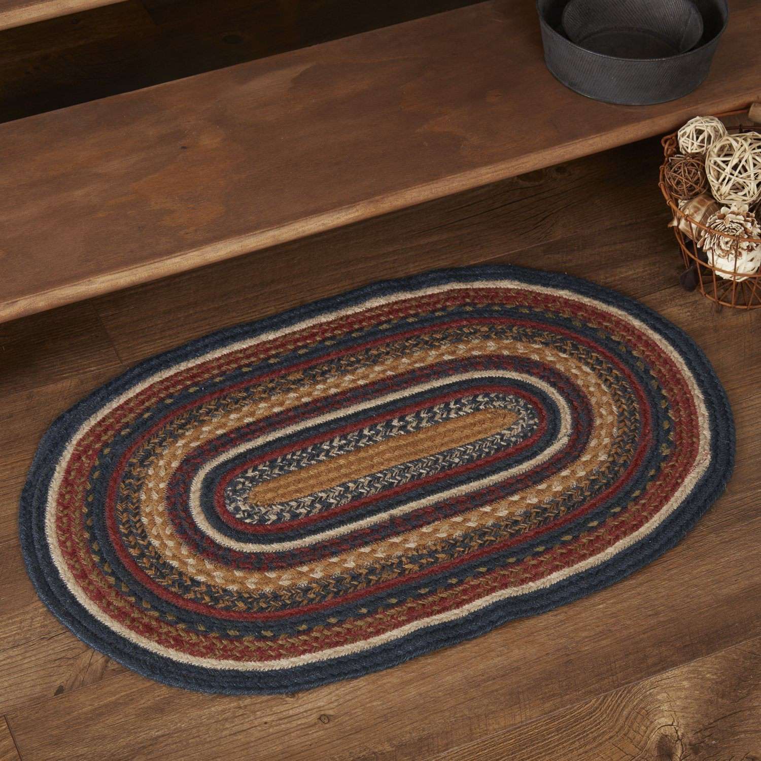 Stratton Jute Braided Rugs Oval VHC Brands Rugs VHC Brands 