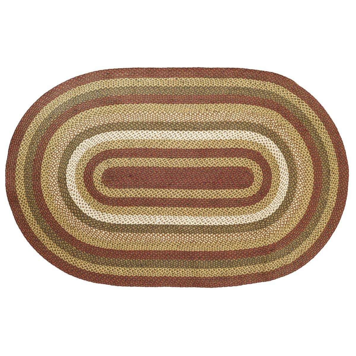 Tea Cabin Jute Braided Rugs Oval Rugs VHC Brands 