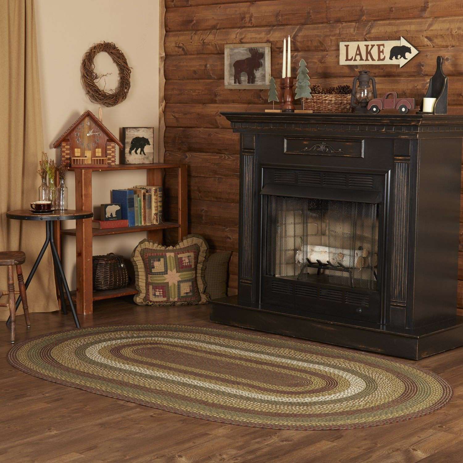 Tea Cabin Jute Braided Rugs Oval Rugs VHC Brands 60"x96" 