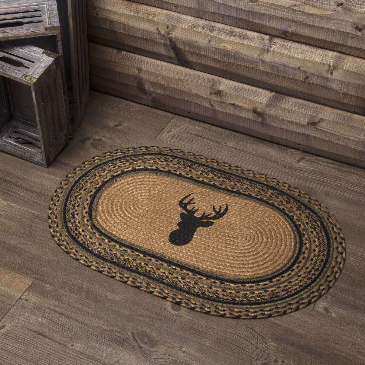 Trophy Mount Jute Braided Rug Oval rugs VHC Brands 