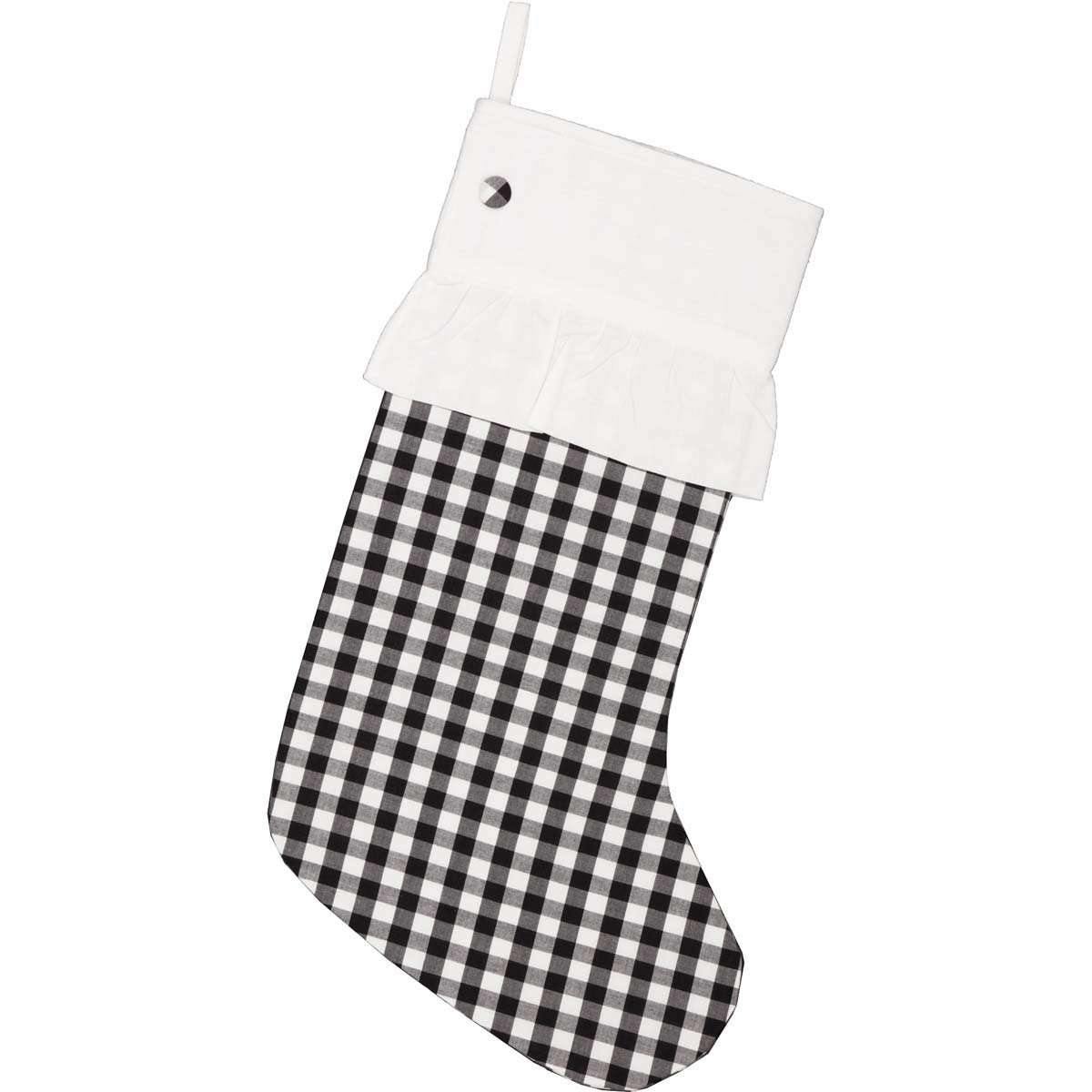 Emmie Black Check Stocking 12x20 VHC Brands - The Fox Decor