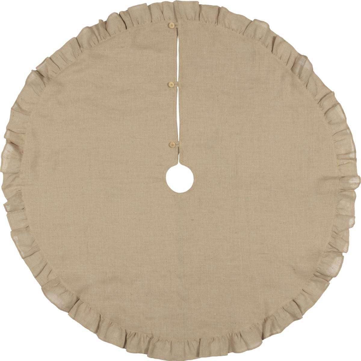 Jute Burlap Natural Christmas Tree Skirt 55 VHC Brands - The Fox Decor