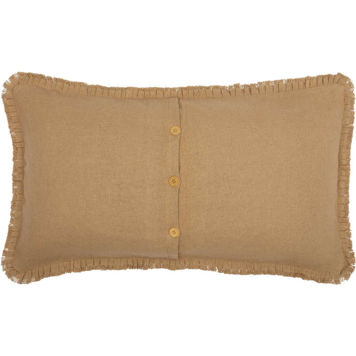 Burlap Natural King Sham w/ Fringed Ruffle 21x37 VHC Brands - The Fox Decor
