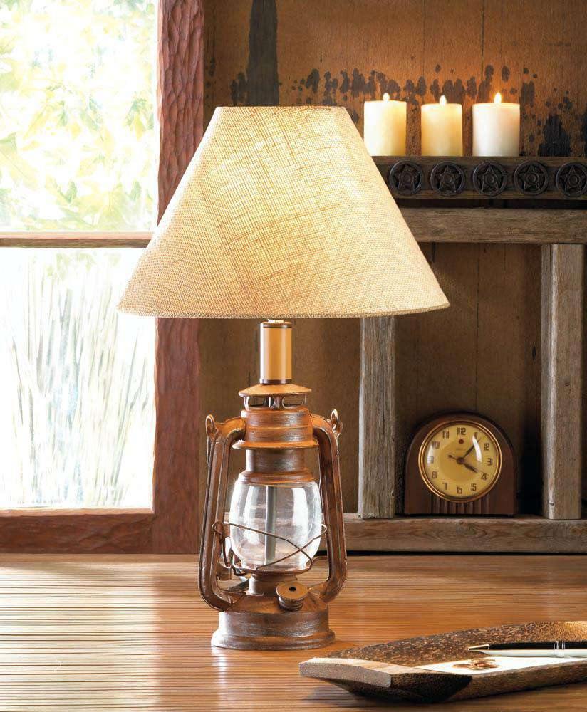 Vintage Camping Lantern Table Lamp - The Fox Decor