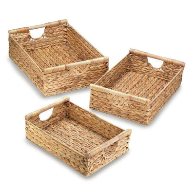 Water Hyacinth Nesting Basket Set of 3