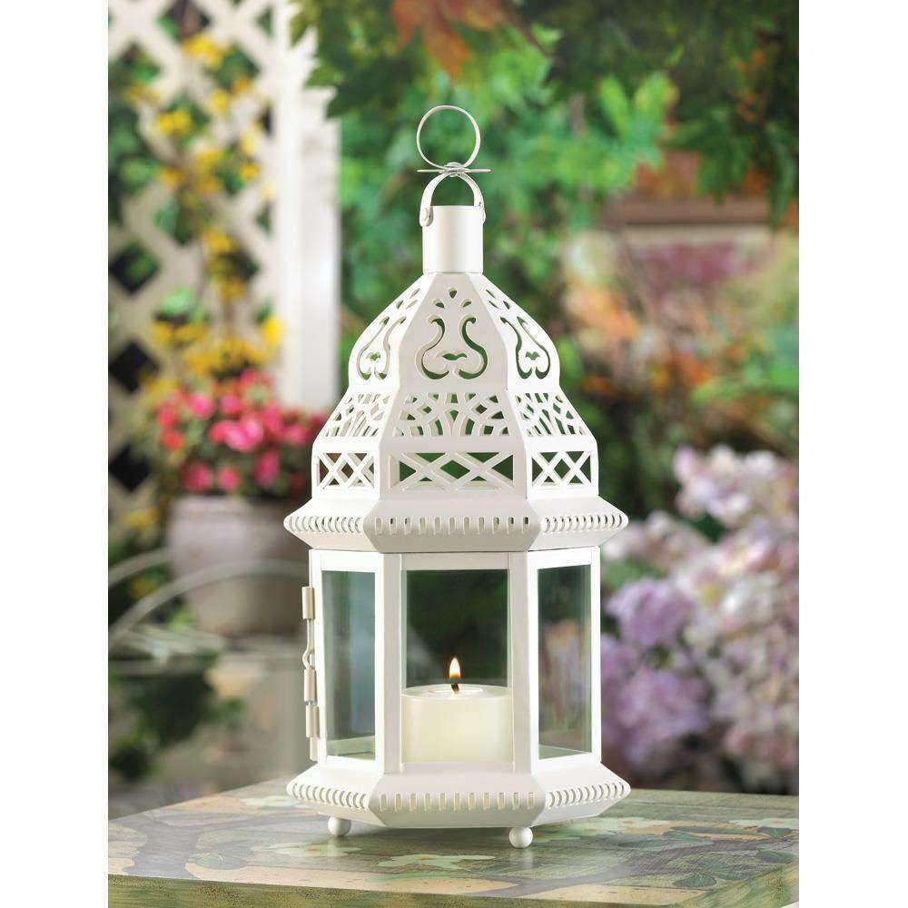 White Moroccan Style Lantern - The Fox Decor