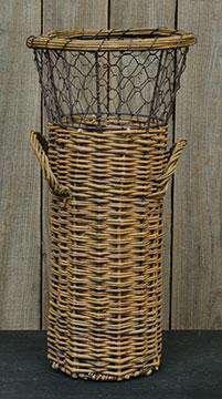 Willow Basket w/Chicken Wire