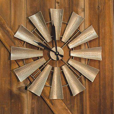 Windmill Wall Clock Farmhouse Style