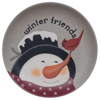Winter Friends Snowman Plate