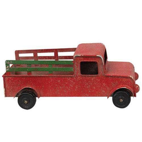 Winter Red Pickup Truck Christmas Decor table tops CWI Gifts 