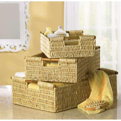 Woven Corn Nesting Baskets Set of 3