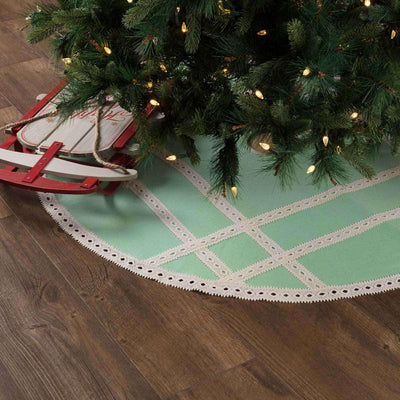 Margot Mint Christmas Tree Skirt 48 VHC Brands