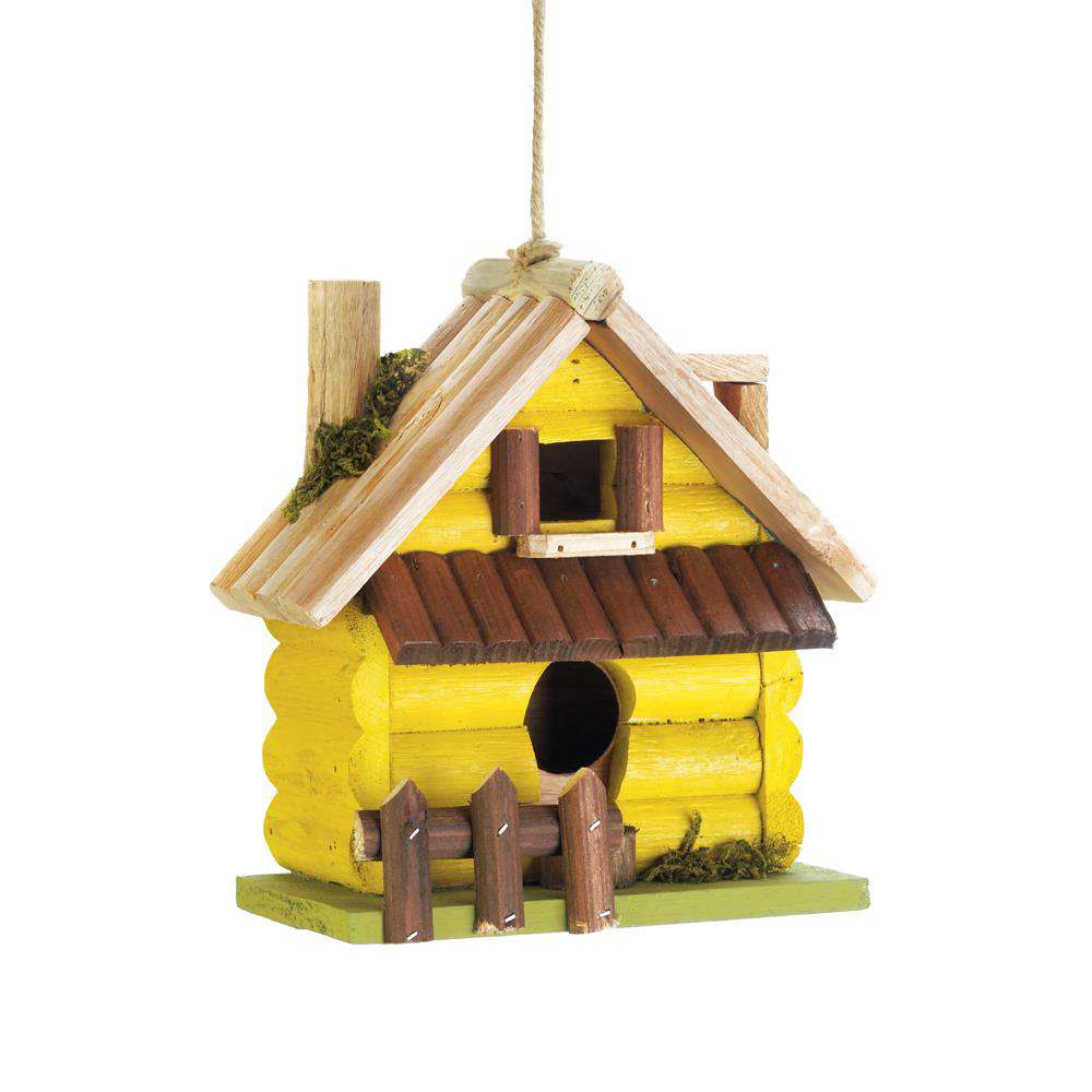 Yellow Log Home Birdhouse Birdhouse koehler home decor 