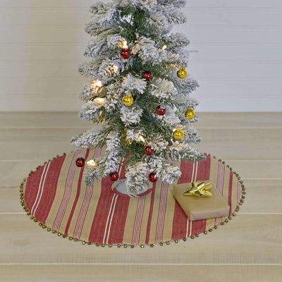 Vintage Stripe Mini Christmas Tree Skirt 21 VHC Brands