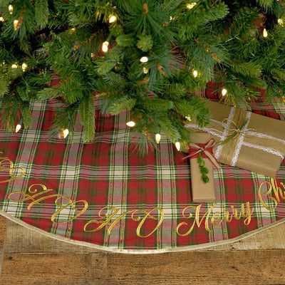 HO HO Holiday Christmas Tree Skirt 55 VHC Brands