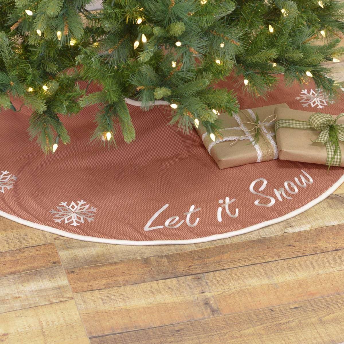 Let It Snow Christmas Tree Skirt 48 VHC Brands